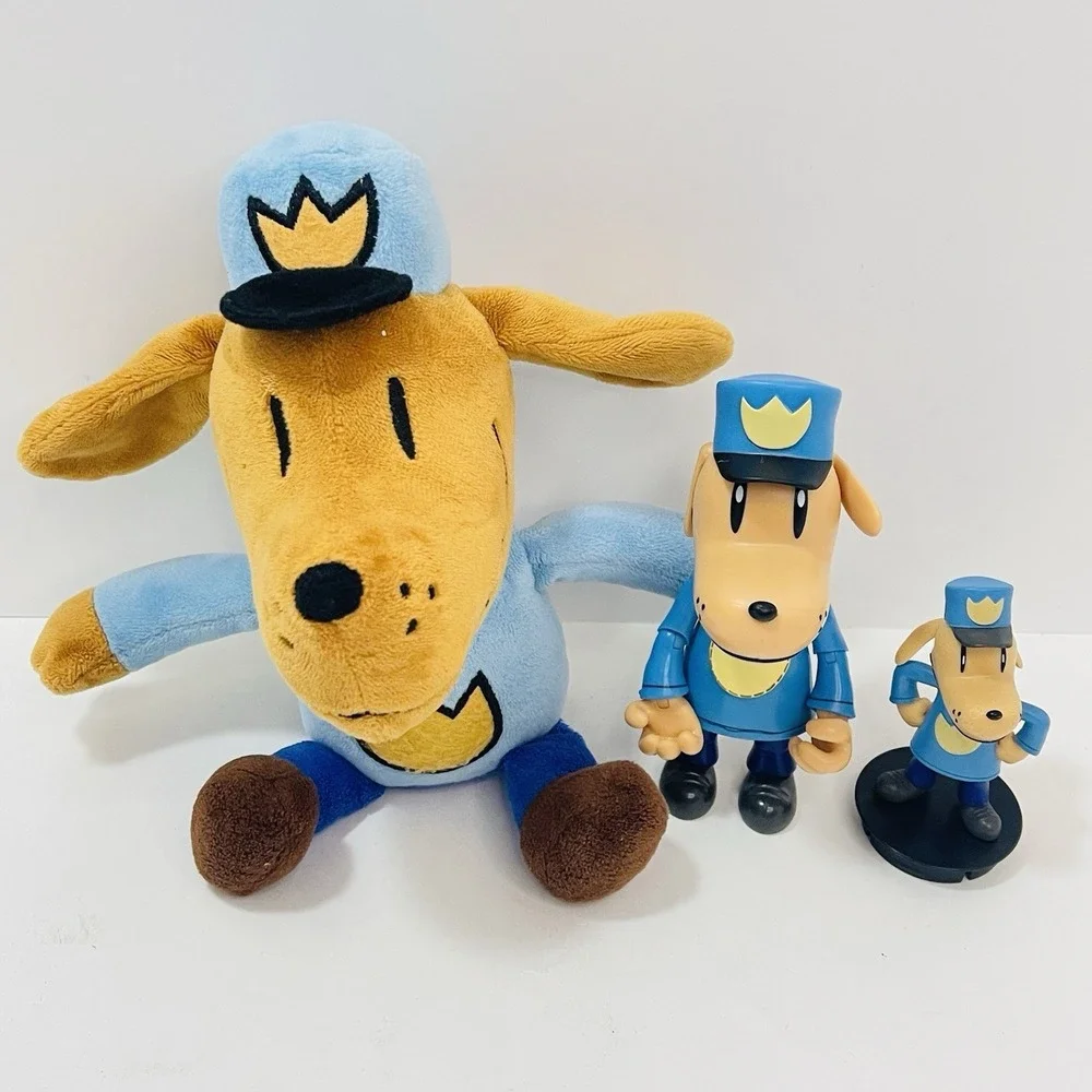 Dog Man Dav Pilkey Canvas Tote Bag Stuffed Plush Figures Toys‎ Lot of 4